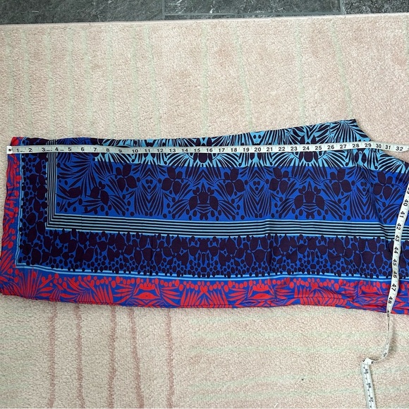 Soft Surroundings Wide Leg Tropical Flowy Pants Size XL Scarf Print Palazzo Pant - Picture 8 of 10